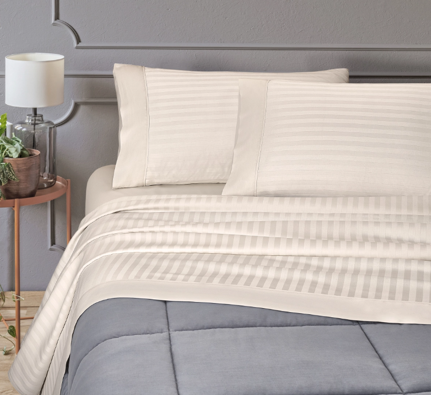 Completo Lenzuola Raso di Cotone Justline - Angel's Collection
