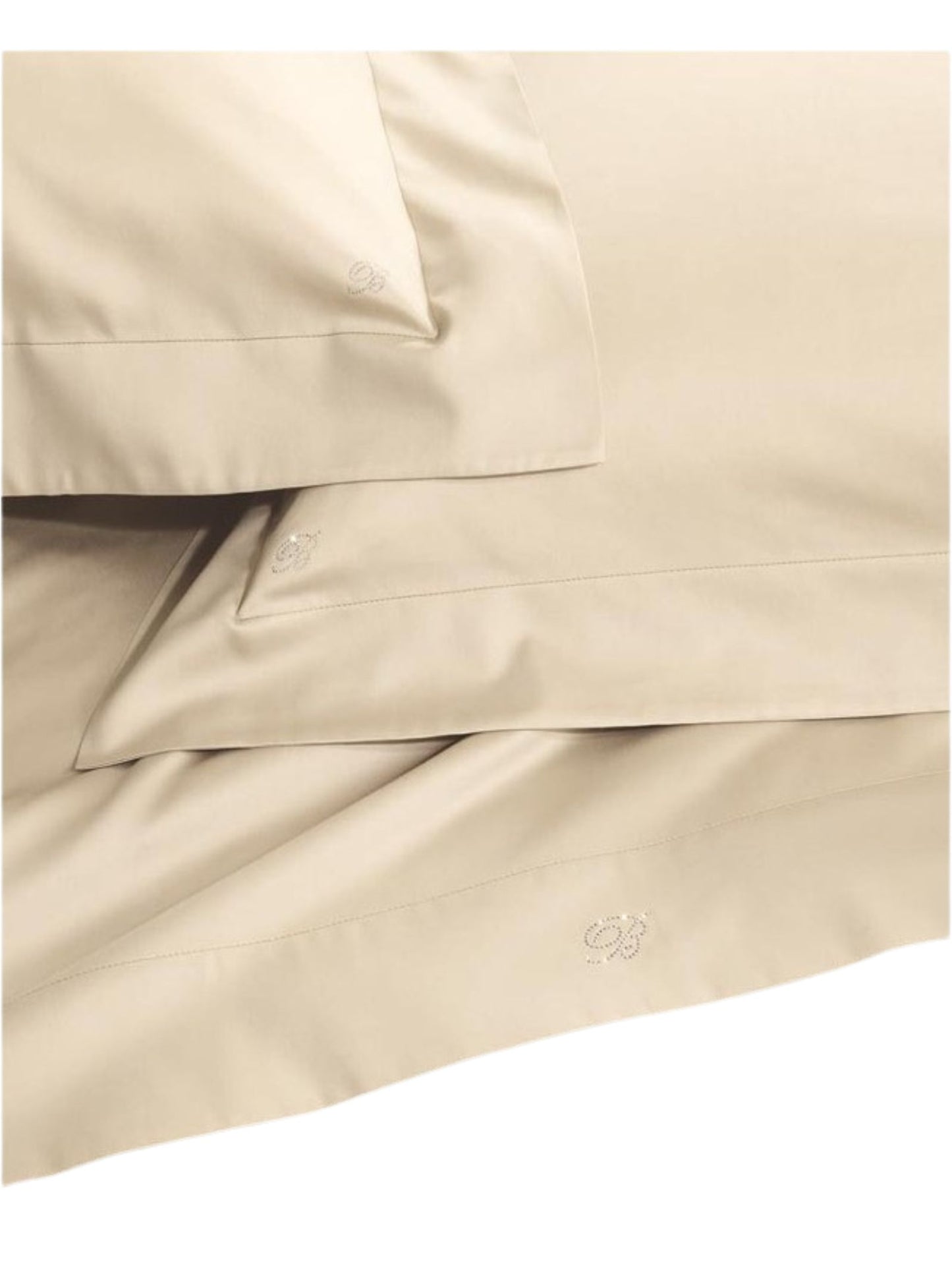 Completo Lenzuola di Raso di Puro Cotone Lory - Blumarine - Marino Corredi