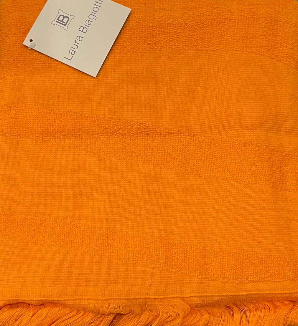 Telo Mare Jacquard Frange Laura Biagiotti Marino Corredi biancheria per la casa biancheria casa