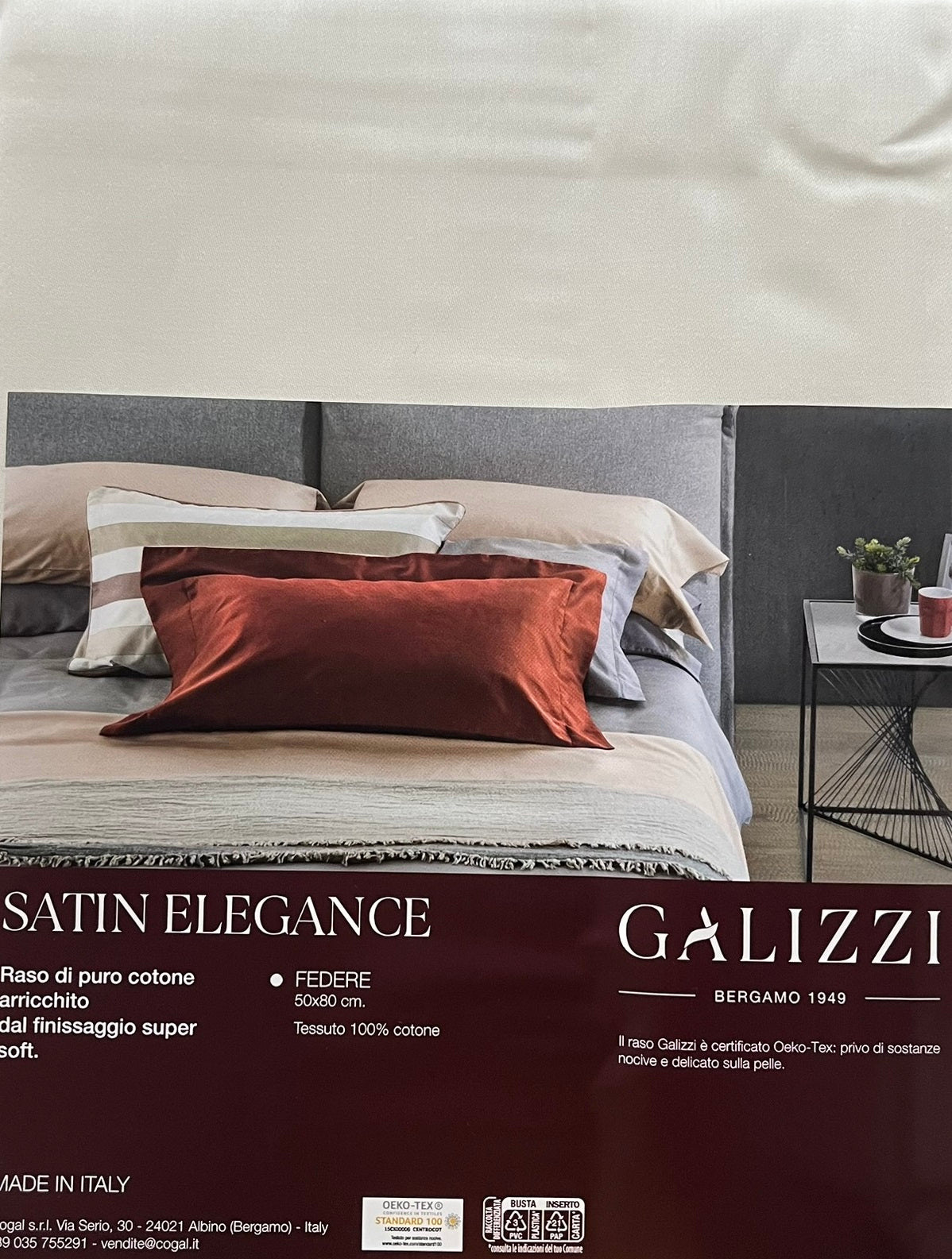 Cotton Satin Pillowcase - Galizzi