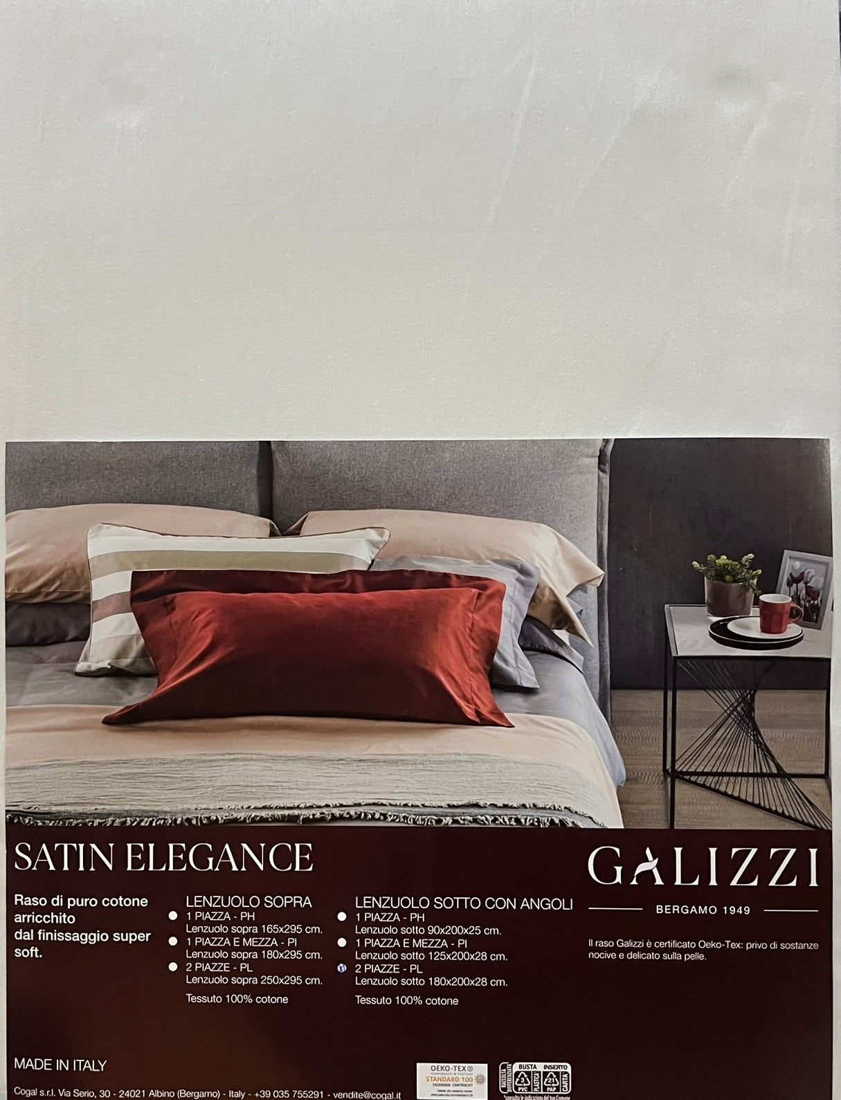 Double Bed Bottom Sheet Cotton Satin - Galizzi